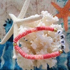 "Mami" Heishi Beaded Stretch Bracelet